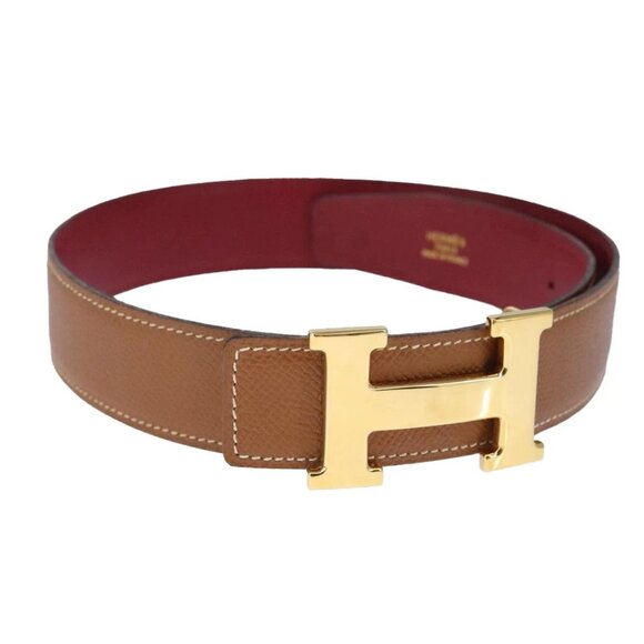 HERMES Belt Leather 29.5"""""""""""""""""""""""""""""""" Brown Auth - Picture 2 of 15
